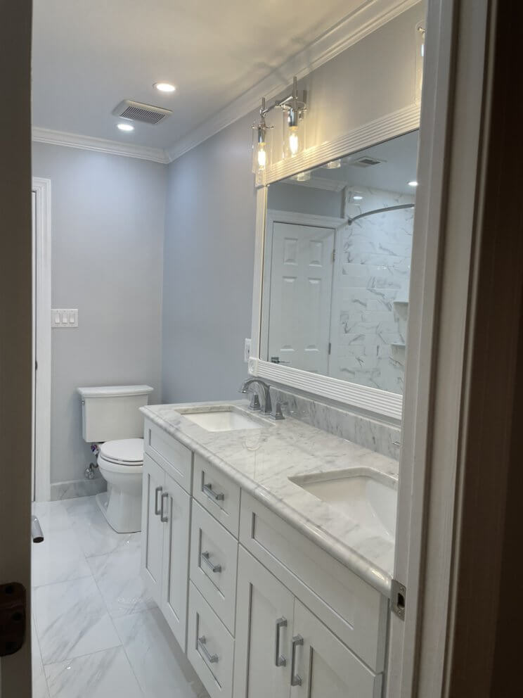 Bathroom remodel tile work — Vicente Pro Remodeling